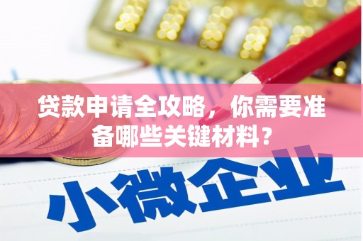 界首贷款申请全攻略，你需要准备哪些关键材料？