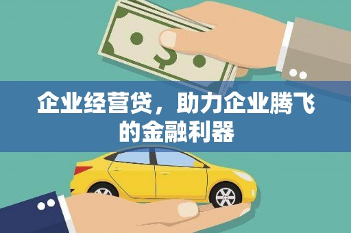 界首企业经营贷，助力企业腾飞的金融利器