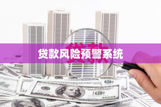 界首贷款风险预警系统