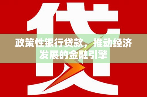 界首政策性银行贷款，推动经济发展的金融引擎