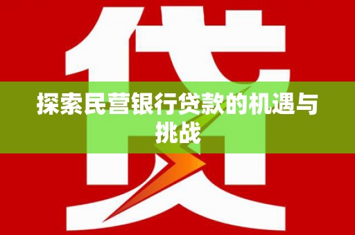 界首探索民营银行贷款的机遇与挑战