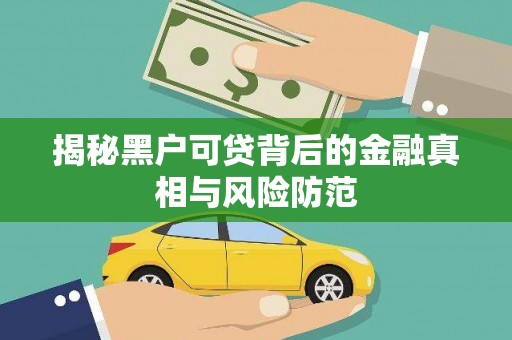 界首揭秘黑户可贷背后的金融真相与风险防范