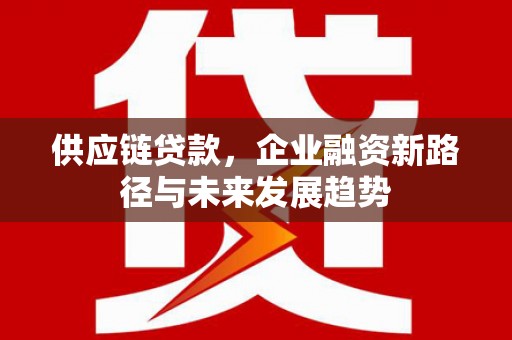 界首供应链贷款，企业融资新路径与未来发展趋势