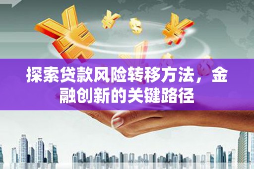 界首探索贷款风险转移方法，金融创新的关键路径