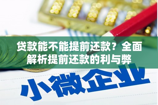 界首贷款能不能提前还款？全面解析提前还款的利与弊