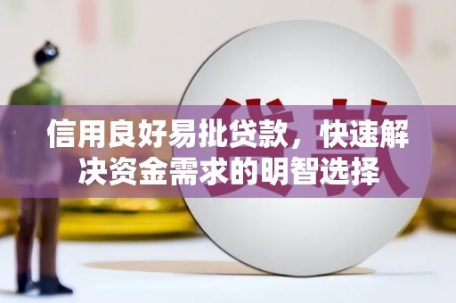 界首信用良好易批贷款，快速解决资金需求的明智选择