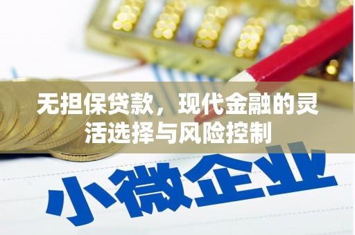 界首无担保贷款，现代金融的灵活选择与风险控制