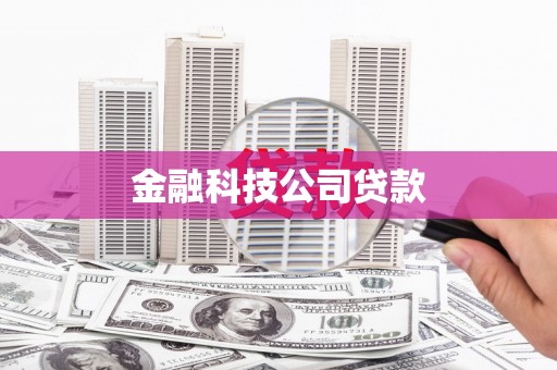 界首金融科技公司贷款