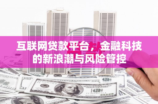 界首互联网贷款平台，金融科技的新浪潮与风险管控