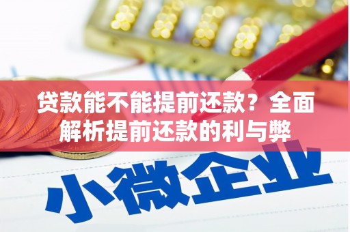界首贷款能不能提前还款？全面解析提前还款的利与弊