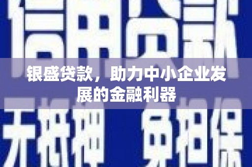 界首银盛贷款，助力中小企业发展的金融利器
