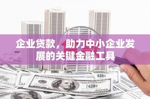 界首企业贷款，助力中小企业发展的关键金融工具
