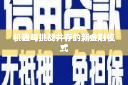界首机遇与挑战并存的新金融模式