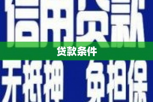 界首贷款条件