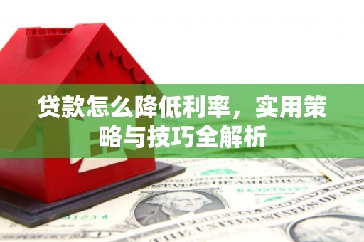 界首贷款怎么降低利率，实用策略与技巧全解析