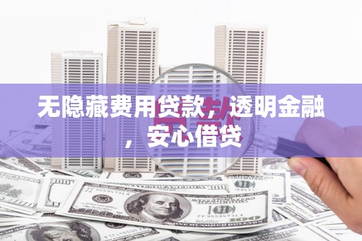 界首无隐藏费用贷款，透明金融，安心借贷