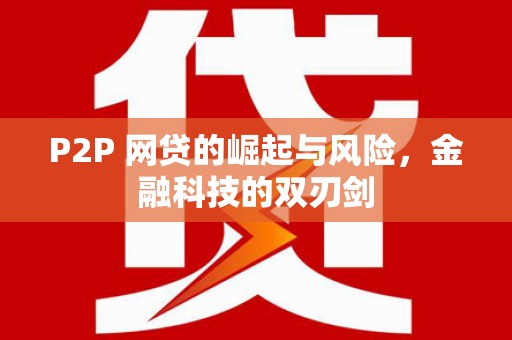 界首P2P 网贷的崛起与风险，金融科技的双刃剑