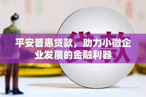 界首平安普惠贷款，助力小微企业发展的金融利器