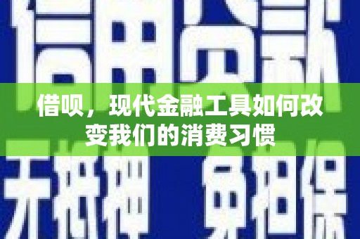 界首借呗，现代金融工具如何改变我们的消费习惯