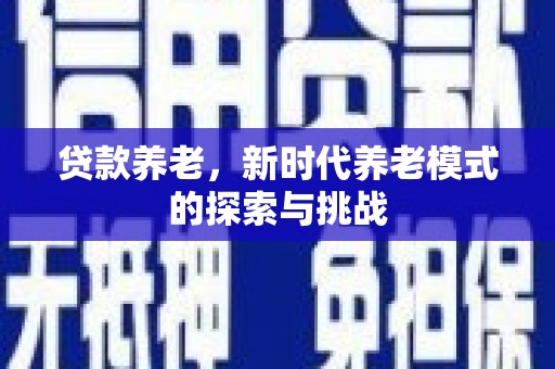 界首贷款养老，新时代养老模式的探索与挑战