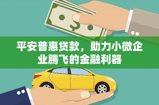界首平安普惠贷款，助力小微企业腾飞的金融利器