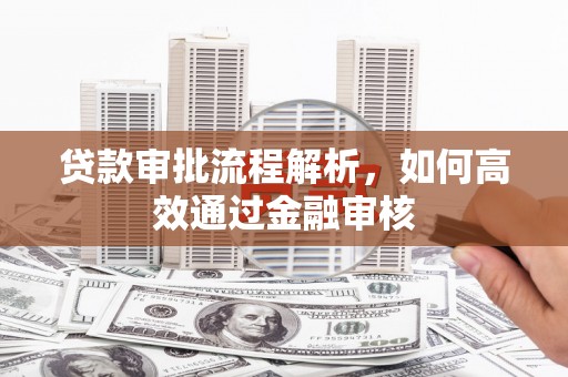 界首贷款审批流程解析，如何高效通过金融审核