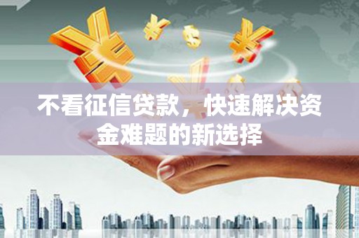 界首不看征信贷款，快速解决资金难题的新选择
