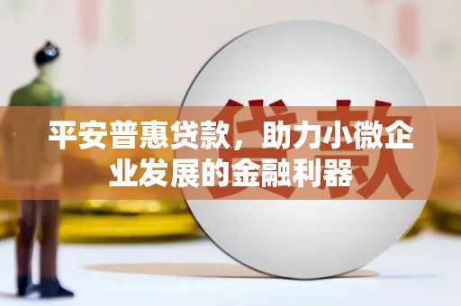界首平安普惠贷款，助力小微企业发展的金融利器