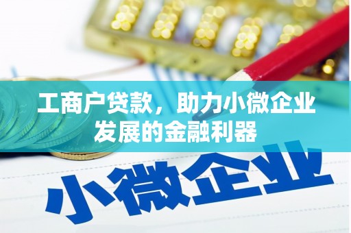 界首工商户贷款，助力小微企业发展的金融利器