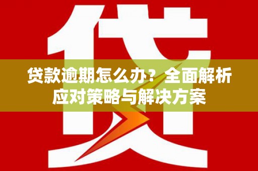 界首贷款逾期怎么办？全面解析应对策略与解决方案