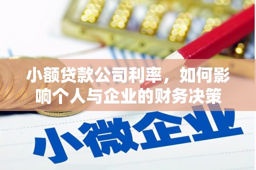 界首小额贷款公司利率，如何影响个人与企业的财务决策