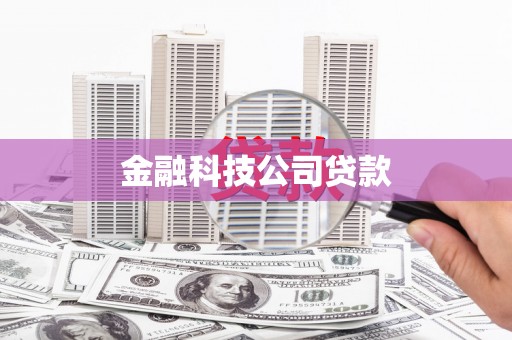 界首金融科技公司贷款