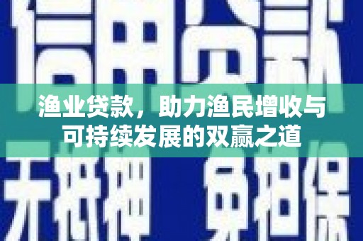 界首渔业贷款，助力渔民增收与可持续发展的双赢之道