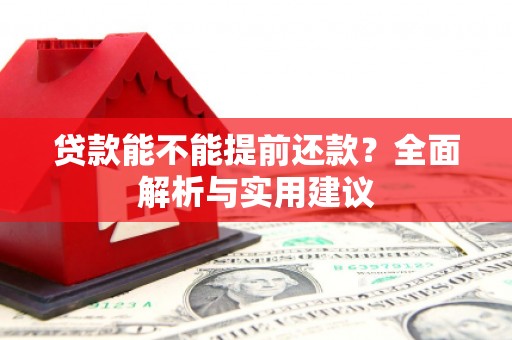 界首贷款能不能提前还款？全面解析与实用建议