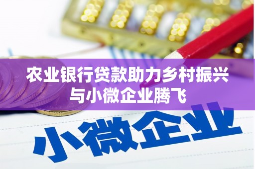界首农业银行贷款助力乡村振兴与小微企业腾飞